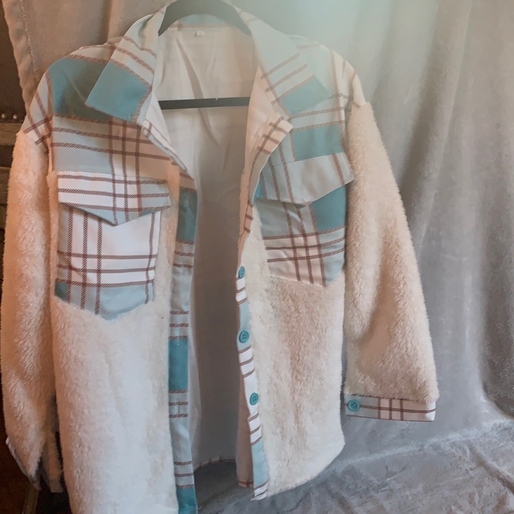 Sherpa & plaid button up